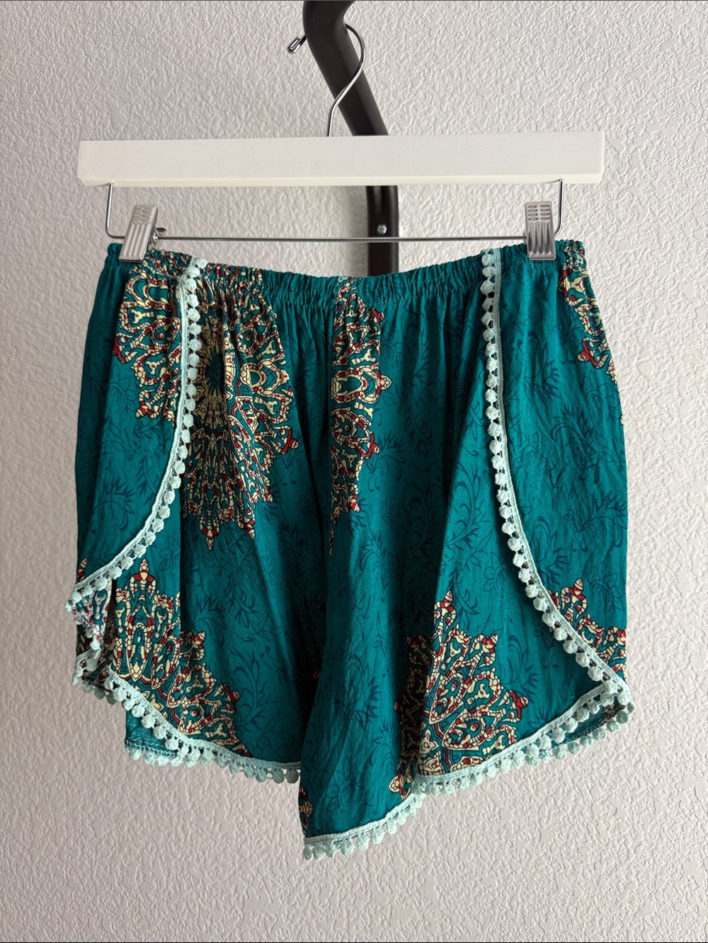 Teal Bohemian Shorts
